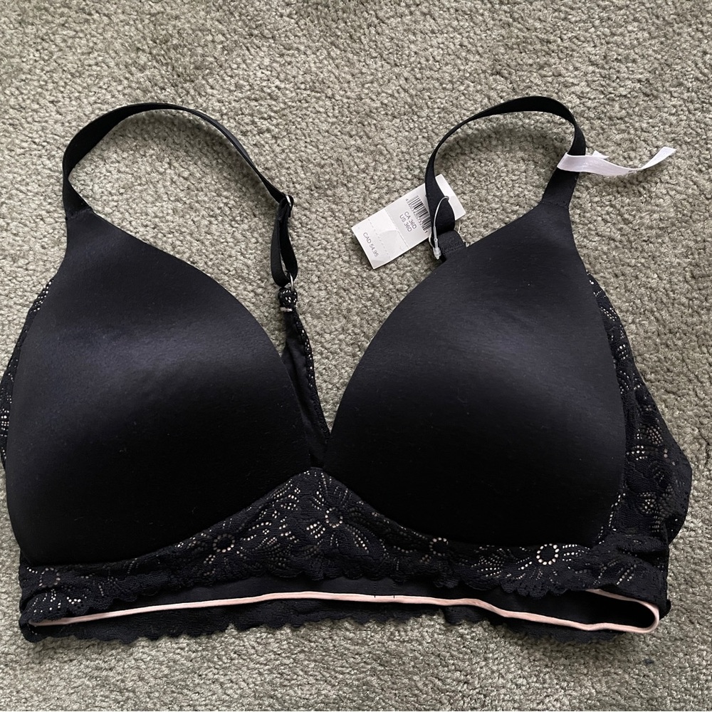 AMERICAN EAGLE 🦅 AERIE WIRELESS REAL SUNNIE LACE TRIM BRA SZ 36D **BNWT**
